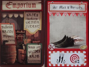 Les cartes équipements, achetables dans les boutiques