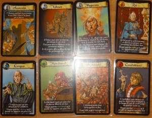 Les 8 personnages du jeu de base