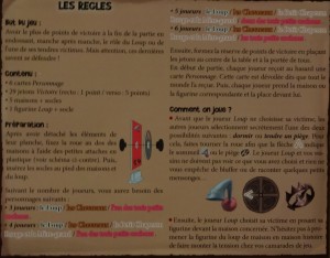 Le feuillet de règles (il est recto/verso)