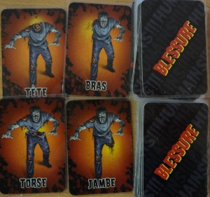 Les différents types de cartes blessure