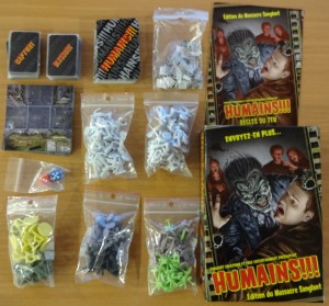 L'ensemble du contenu de la boîte de jeu Humains !!!