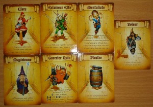 Les 7 personnages disponibles pour les joueurs