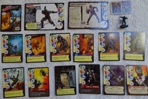 Les cartes de Night Vigilante de face