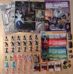 L'ensemble du matos de l'extension Angry Neighbors