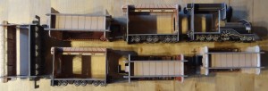 Les différents wagon et la loco